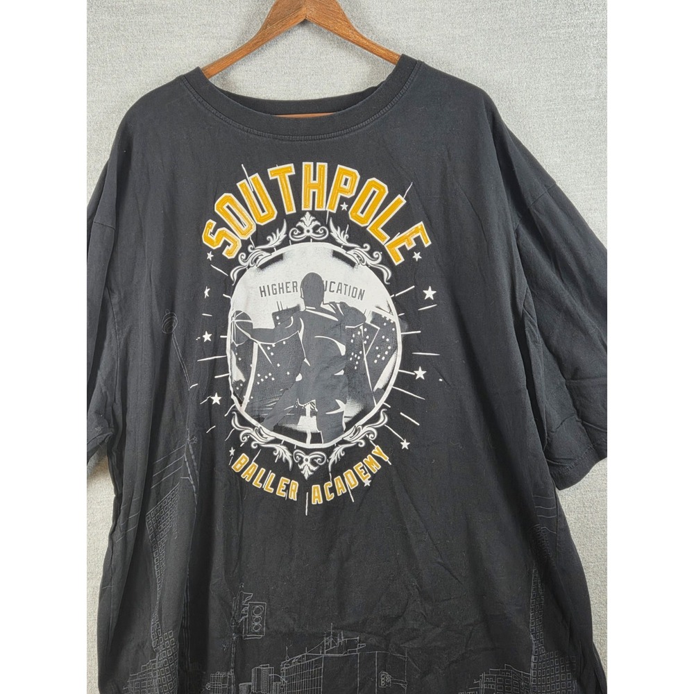 South Pole Baller Academy Higher Education Mens T Shirt 5XL Retro Hip Hop Black